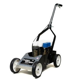 Fox Valley Traffic Super Striper Parking Lot Line Striping Machine Starter Kit - (12 Cans + 1 Machine)