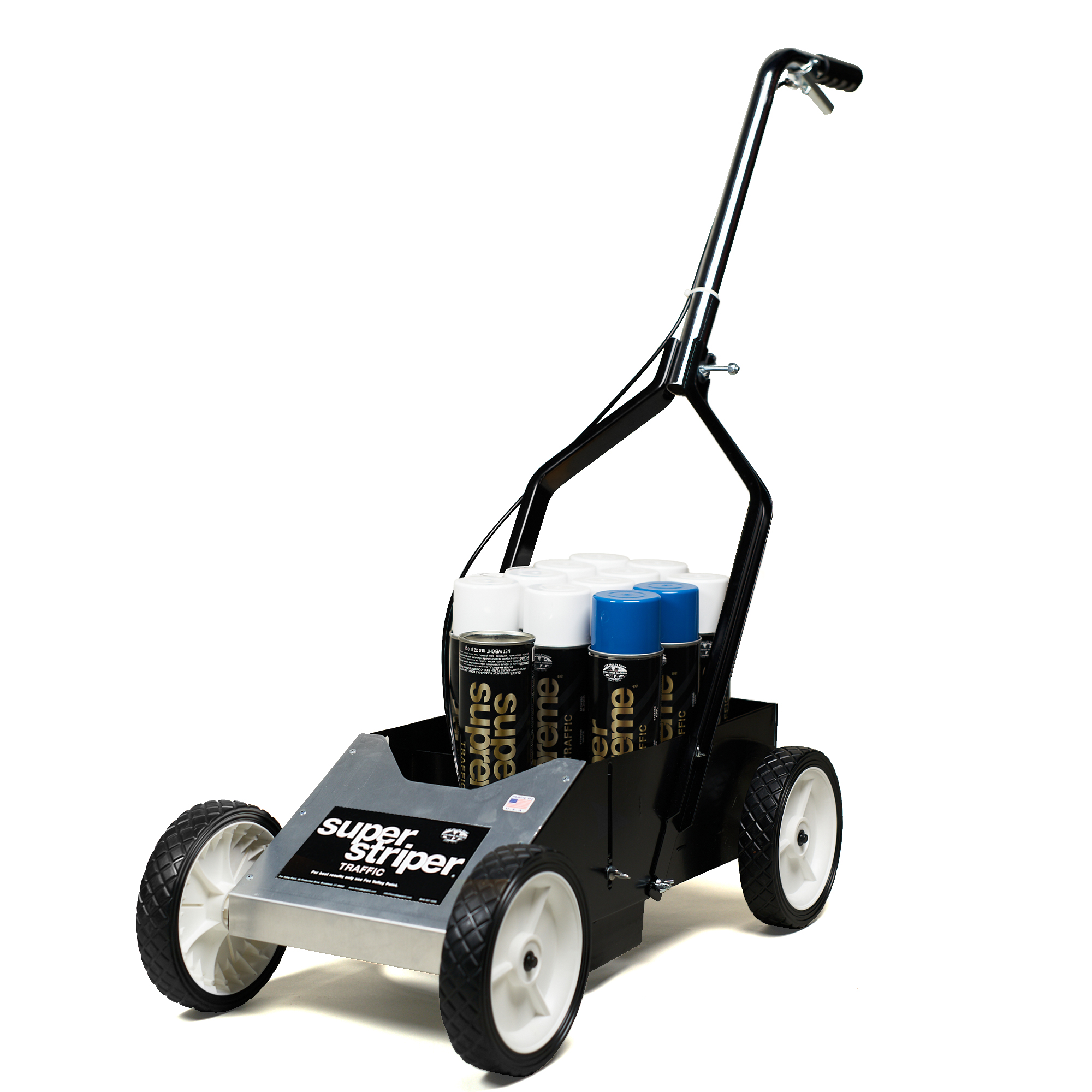 Fox Valley Traffic Super Striper Parking Lot Line Striping Machine Starter Kit - (12 Cans + 1 Machine)