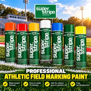 Fox Valley Super Stripe Athletic Field Marking Paint - Pack of 12 Cans | Fast-Drying | Eco-Friendly | Safe for Grass and Turf