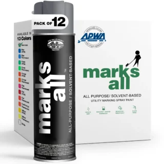 Fox Valley Marks All Inverted Utility Marking Spray Paint (Solvent-Based)