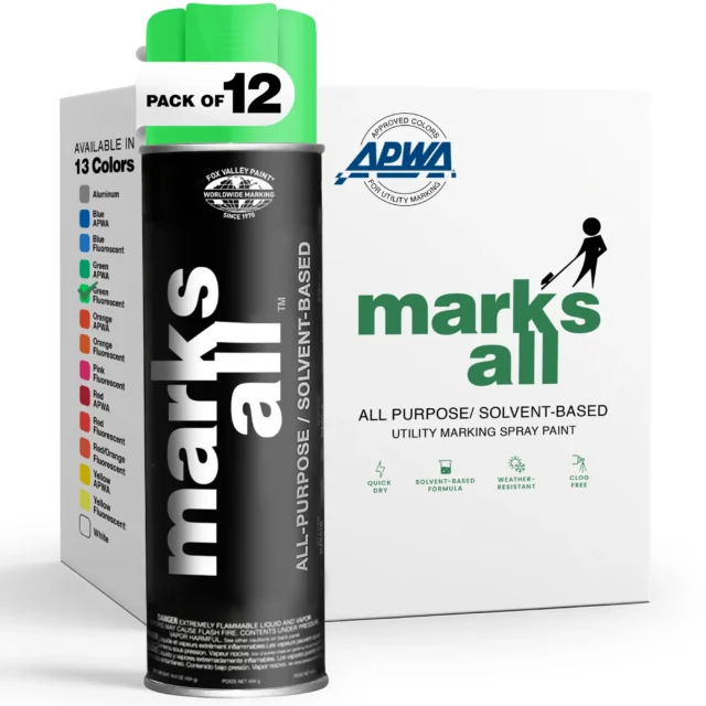 Fox Valley Marks All Solvent Utility Marking Spray Paint