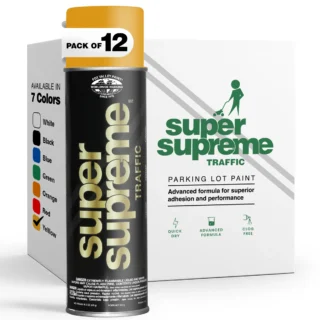 Fox Valley Super Supreme Solvent-Based Parking Lot Striping Paint- (12 Cans)