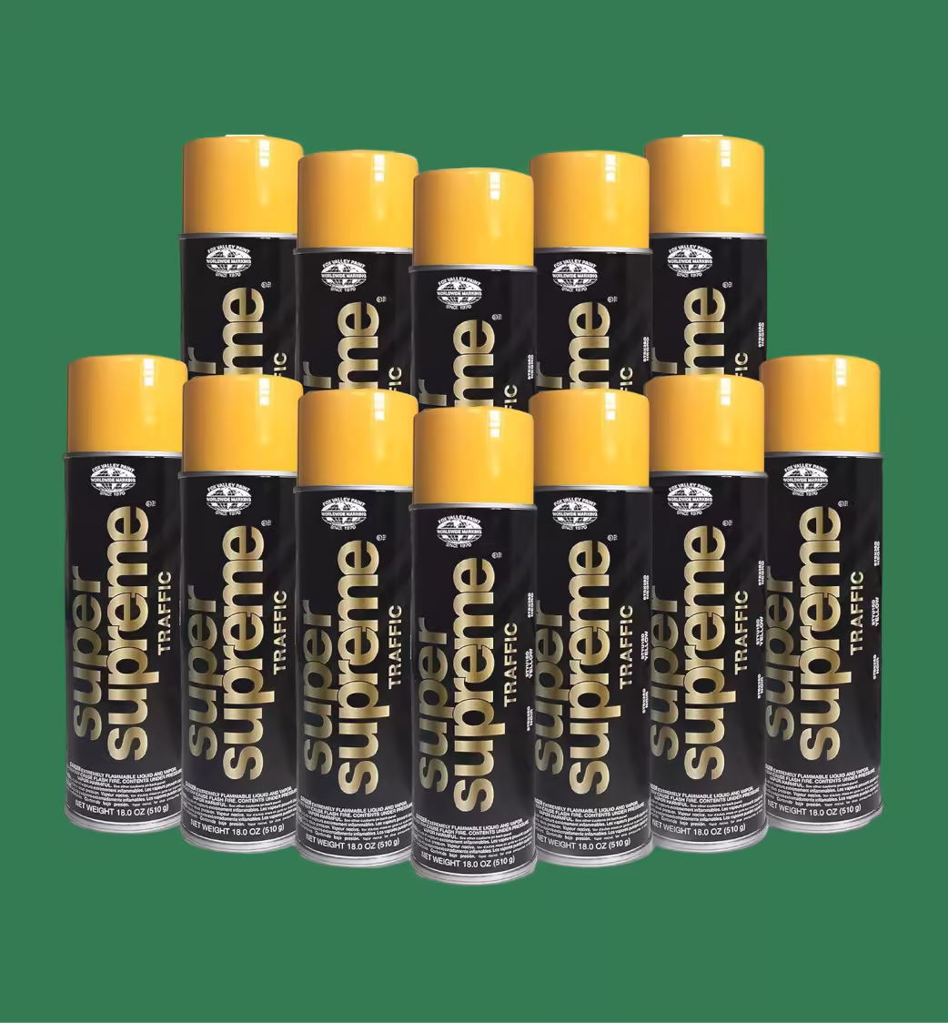 Fox Valley Super Supreme Solvent-Based Parking Lot Striping Paint- (6 Cans)