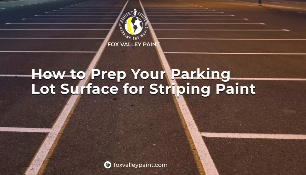 How to Prep Your Parking Lot Surface for Striping Paint