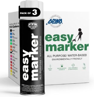 Fox Valley Easy Marker Inverted Utility Marking Spray Paint (Water-Based)</br>Pack of 3
