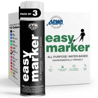 Fox Valley Easy Marker Inverted Utility Marking Spray Paint, Water-Based (Pack of 3)