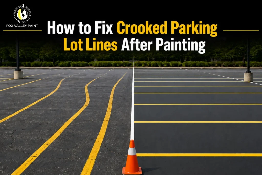 How to Fix Crooked Parking Lot Lines After Painting