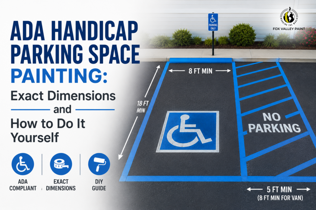 ADA Handicap Parking Space Painting: Exact Dimensions and How to Do It Yourself