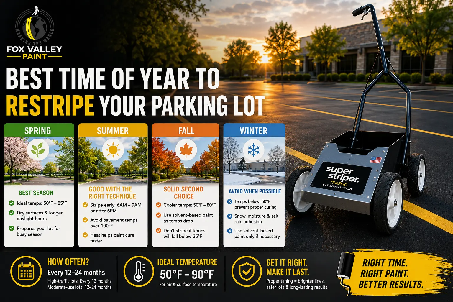 Best Time of Year to Restripe Your Parking Lot