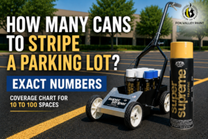 how many cans to stripe a parking lot