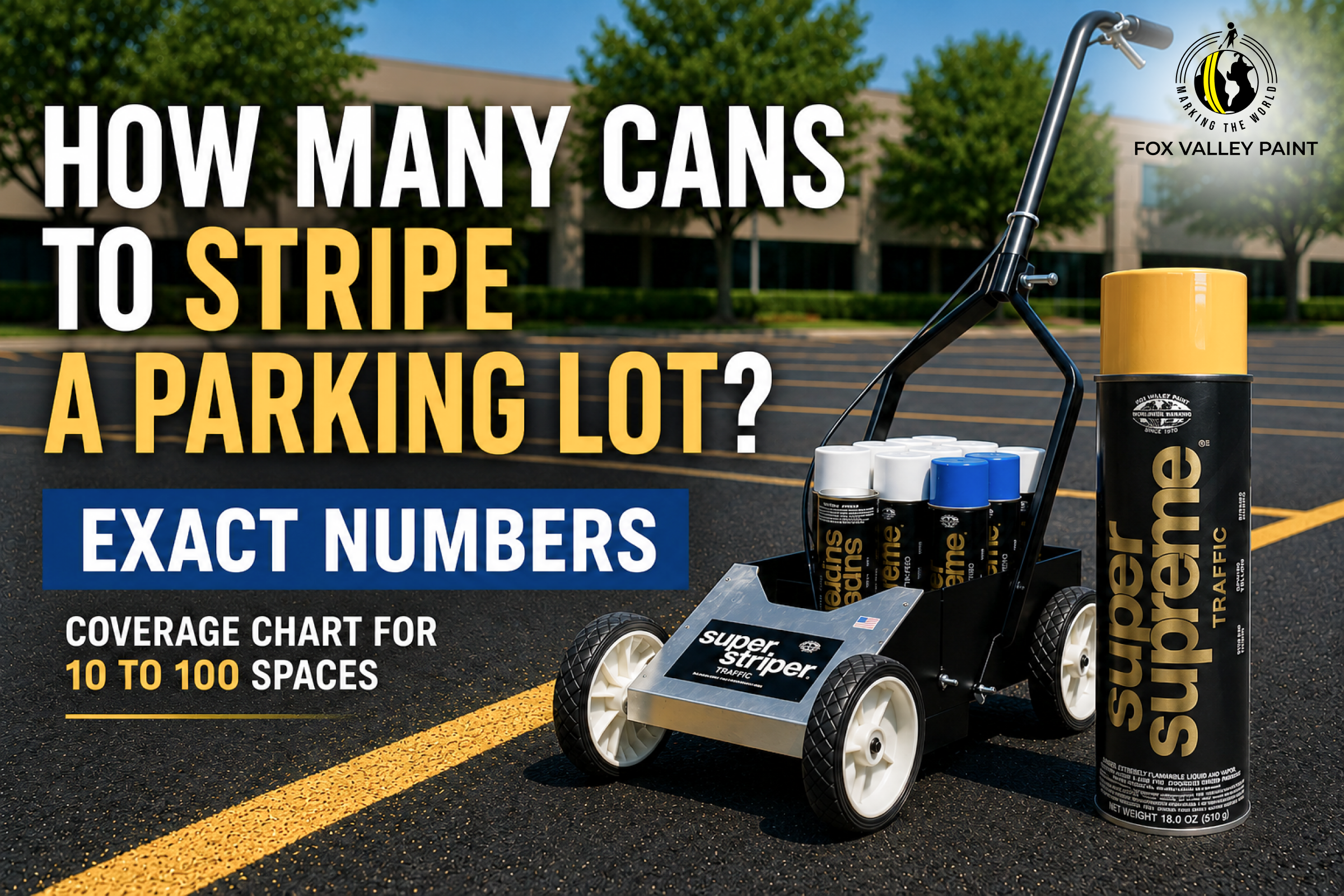 how many cans to stripe a parking lot