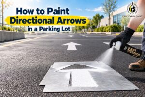 how to paint directional arrows in a parking lot