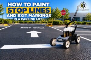 how to paint stop lines in a parking lot