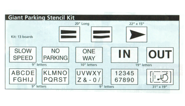 Giant Parking Stencil Kit